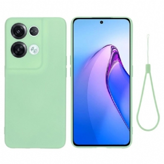 Coque Oppo Reno 8 Pro Silicone Liquide à Lanière