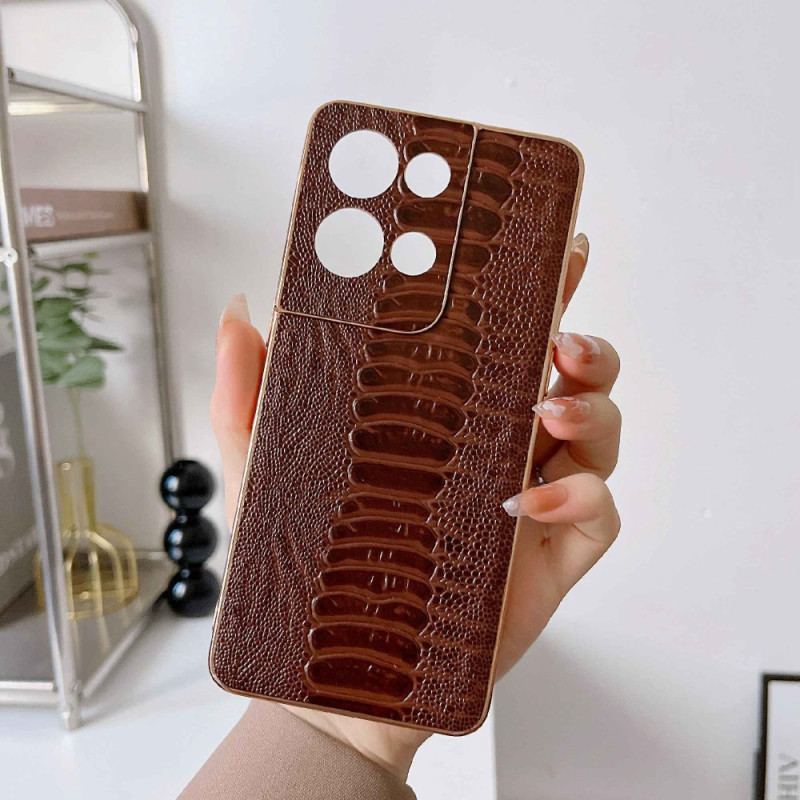 Coque Oppo Reno 8 Pro Vrai Cuir Style Crocodile