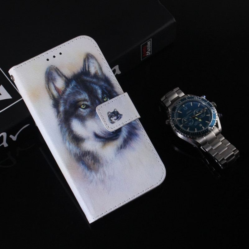 Housse Oppo Reno 8 Pro Chien Aquarelle à Lanière