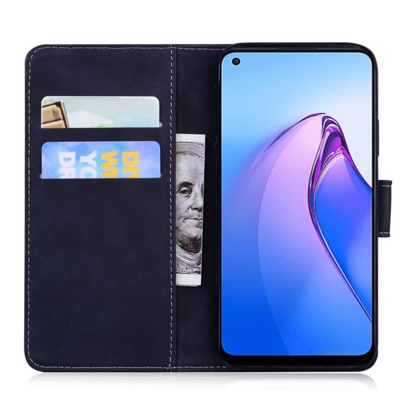 Housse Oppo Reno 8 Pro Empreinte de Tigre