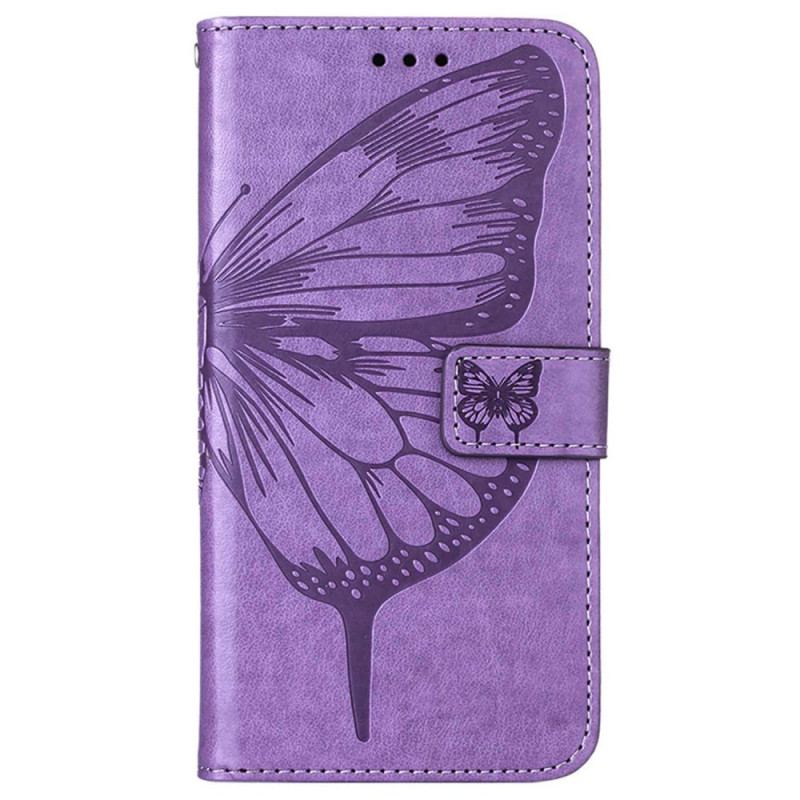 Housse Oppo Reno 8 Pro Papillon Baroque à Lanière