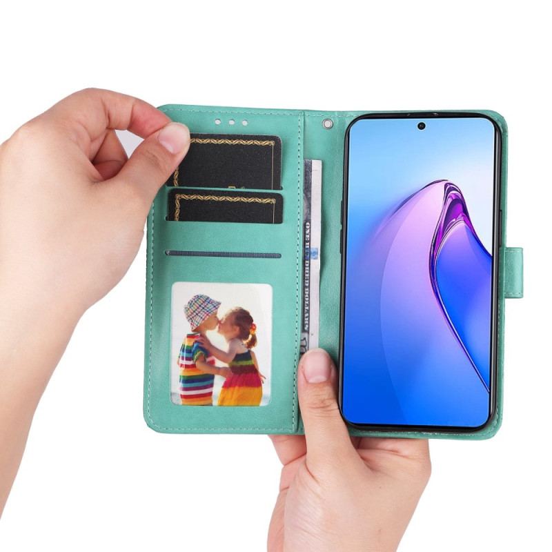 Housse Oppo Reno 8 Pro Tournesol à Lanière