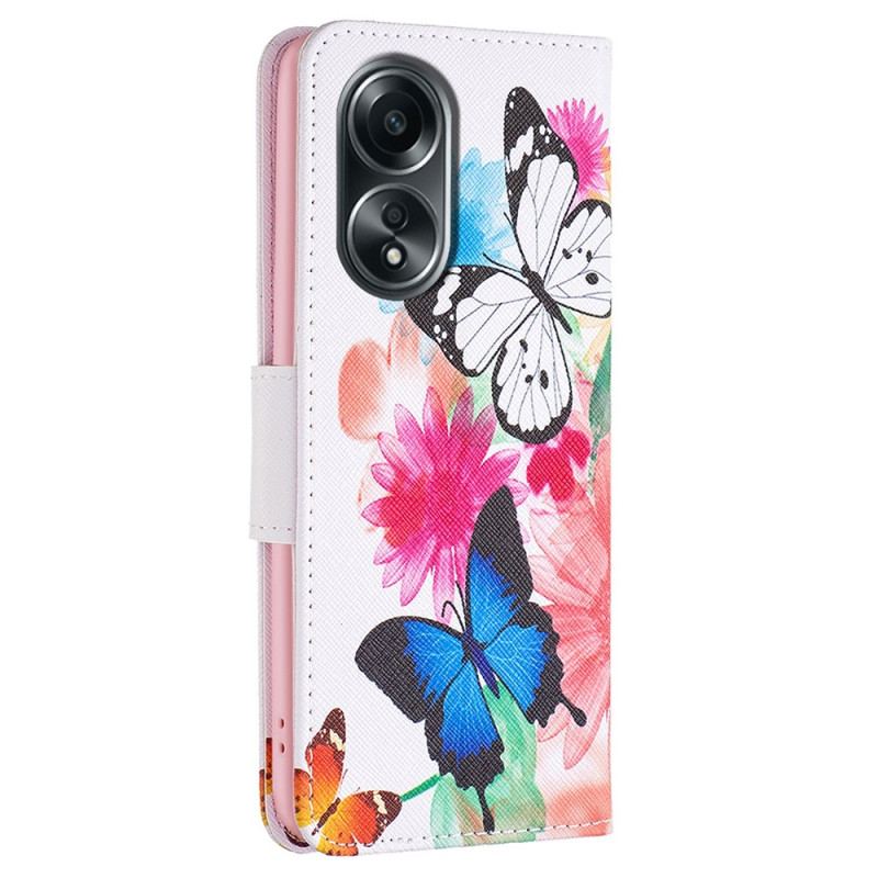 Housse Oppo A58 / A98 5G Deux Papillons