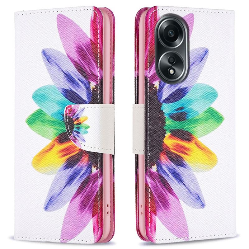 Housse Oppo A58 / A98 5G Fleur Aquarelle