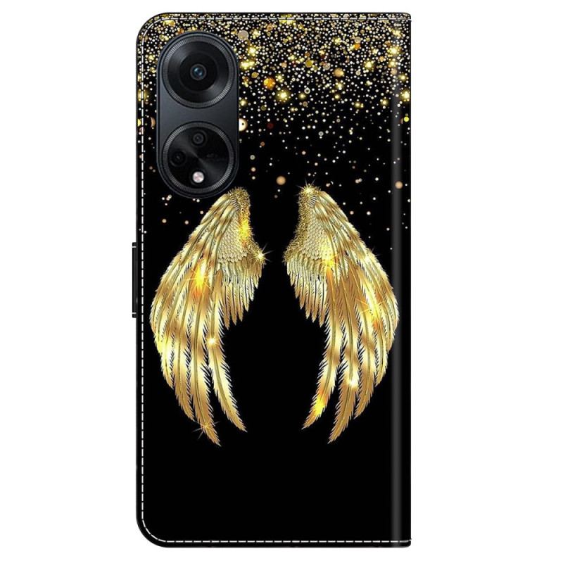 Housse Oppo A98 5G Ailes d'Or