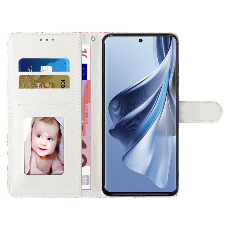 Housse Oppo A98 5G Chat Mignon à Lanière