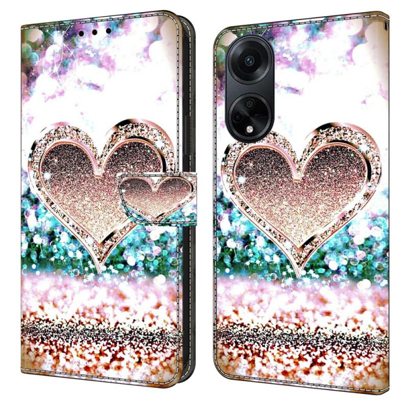 Housse Oppo A98 5G Coeur de Diamant Rose