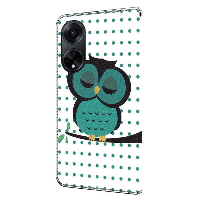 Housse Oppo A98 5G Hibou Endormi