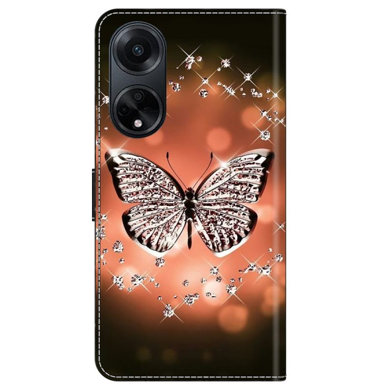 Housse Oppo A98 5G Papillons de Cristal