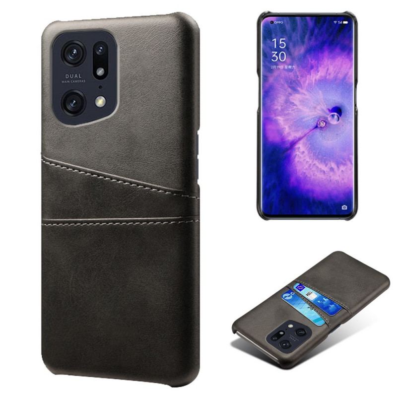 Coque Oppo Find X5 Effet Cuir Porte-Cartes