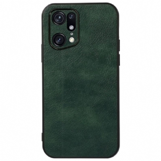 Coque Oppo Find X5 Pro Effet Cuir Litchi