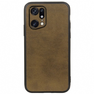 Coque Oppo Find X5 Pro Effet Cuir Look Raffiné