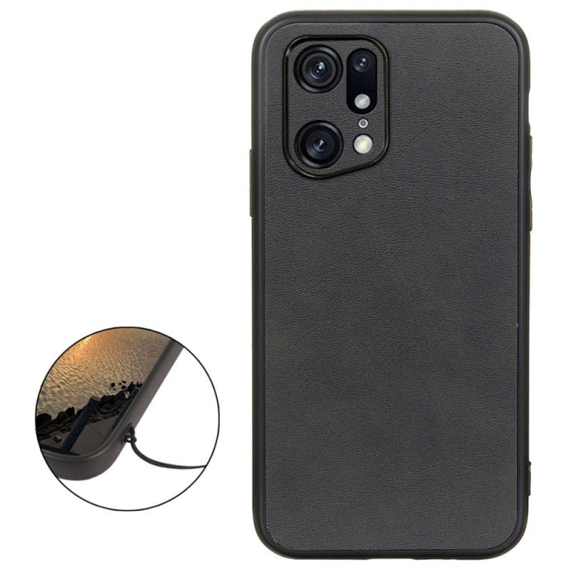 Coque Oppo Find X5 Pro Effet Cuir Look Raffiné