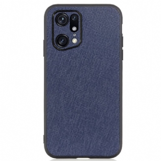 Coque Oppo Find X5 Pro Véritable Cuir Texturé