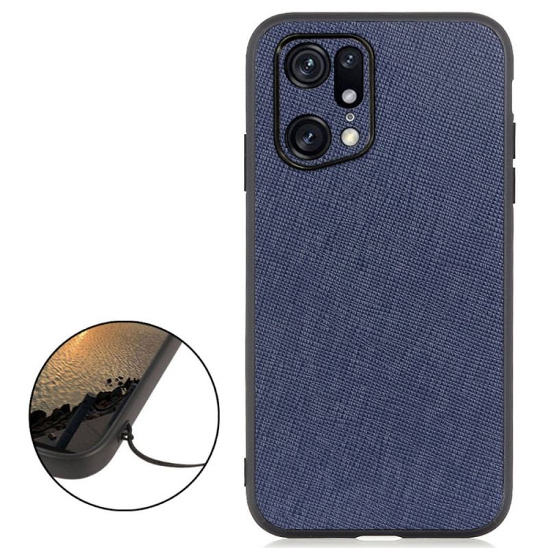 Coque Oppo Find X5 Pro Véritable Cuir Texturé