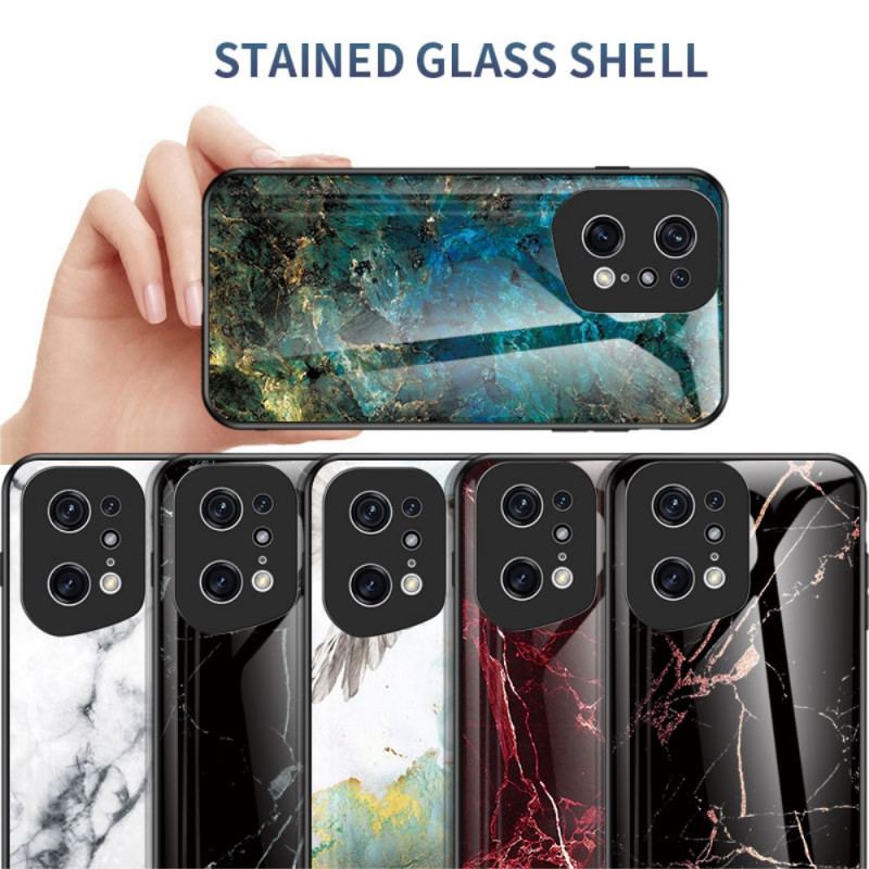 Coque Oppo Find X5 Pro Verre Trempé Marble Colors