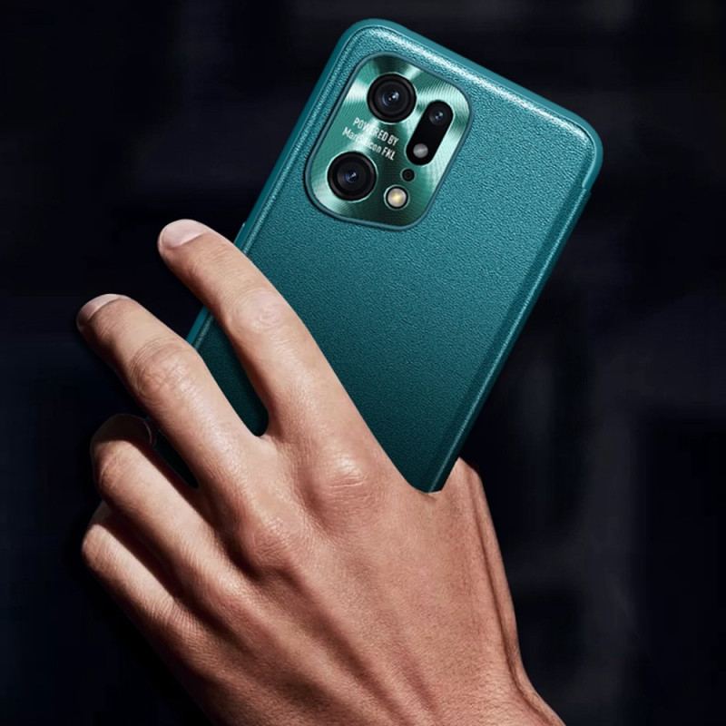 View Cover Oppo Find X5 Pro Simili Cuir