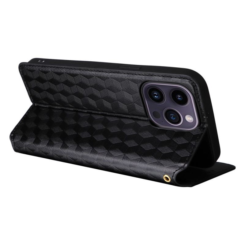 Flip Cover iPhone 15 Cubes 3D