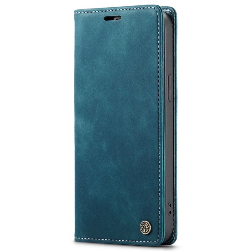 Flip Cover iPhone 15 Simili Cuir Vintage CASEME