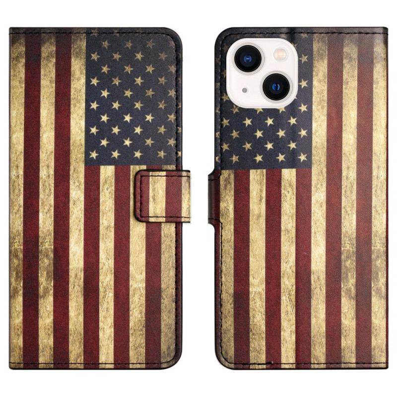 Housse iPhone 15 Drapeau USA Vintage