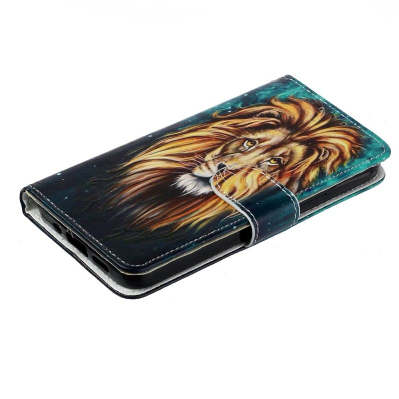 Housse iPhone 15 Lion Graphique à Lanière