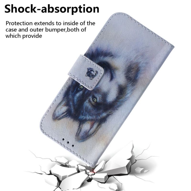 Housse iPhone 15 Loup Aquarelle