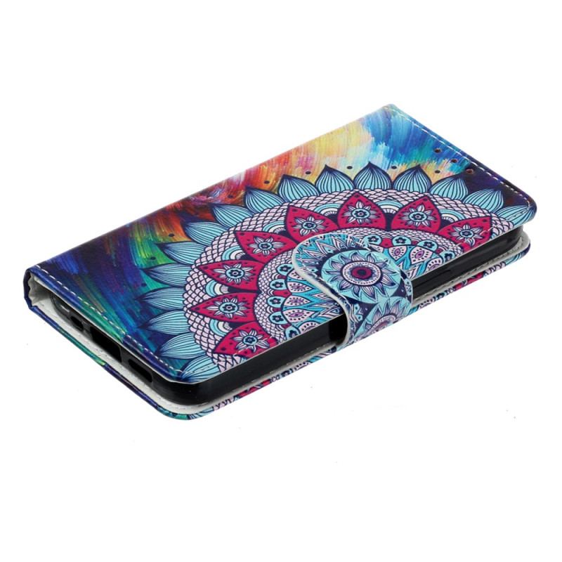 Housse iPhone 15 Mandala Flashy à Lanière