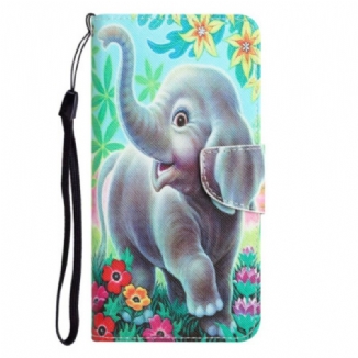 Housse iPhone 15 Promenade d'Éléphant à Lanière