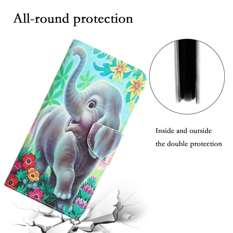 Housse iPhone 15 Promenade d'Éléphant à Lanière