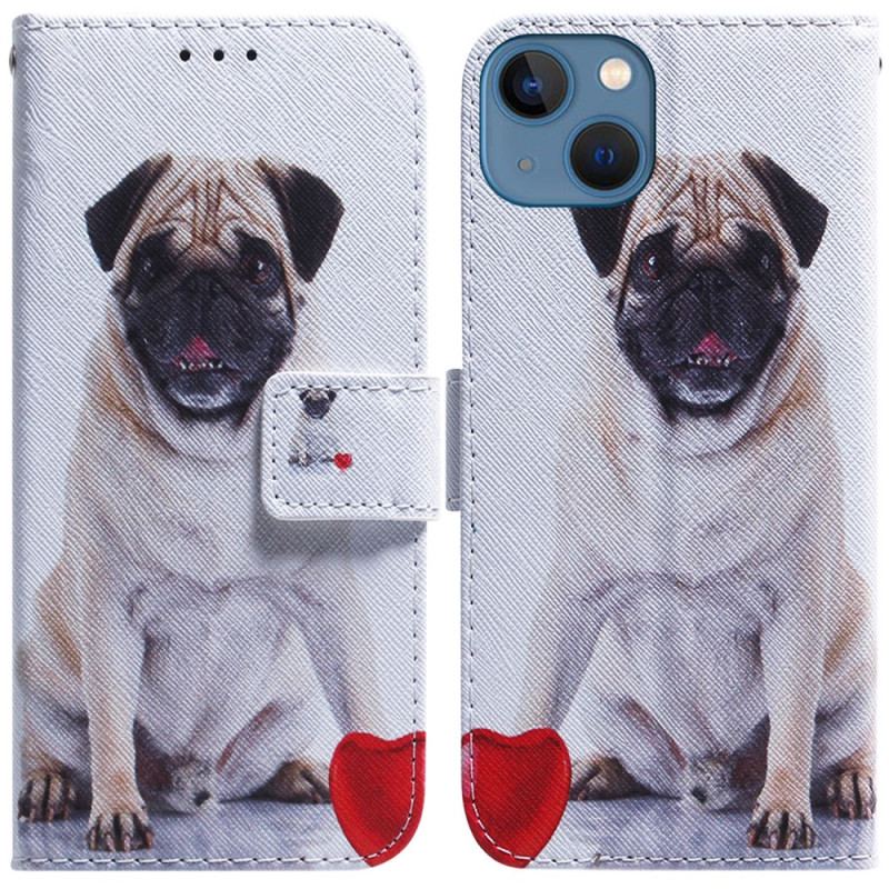 Housse iPhone 15 Pug Dog