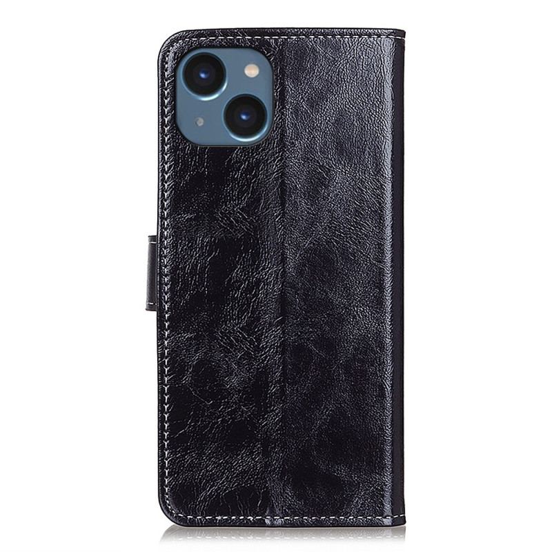 Housse iPhone 15 Vernie avec Coutures Apparentes