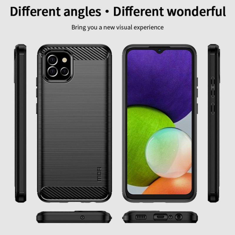 Coque Samsung Galaxy A03 Fibre Carbone Brossée Mofi