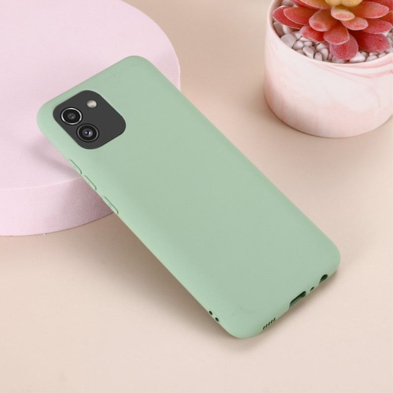 Coque Samsung Galaxy A03 Silicone Liquide Avec Lanière