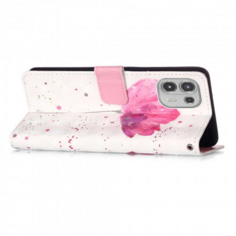 Housse Motorola Edge 20 Lite Coquelicot Aquarelle