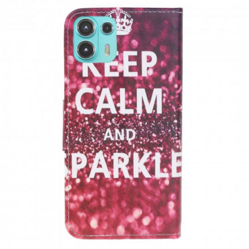 Housse Motorola Edge 20 Lite Keep Calm and Sparkle