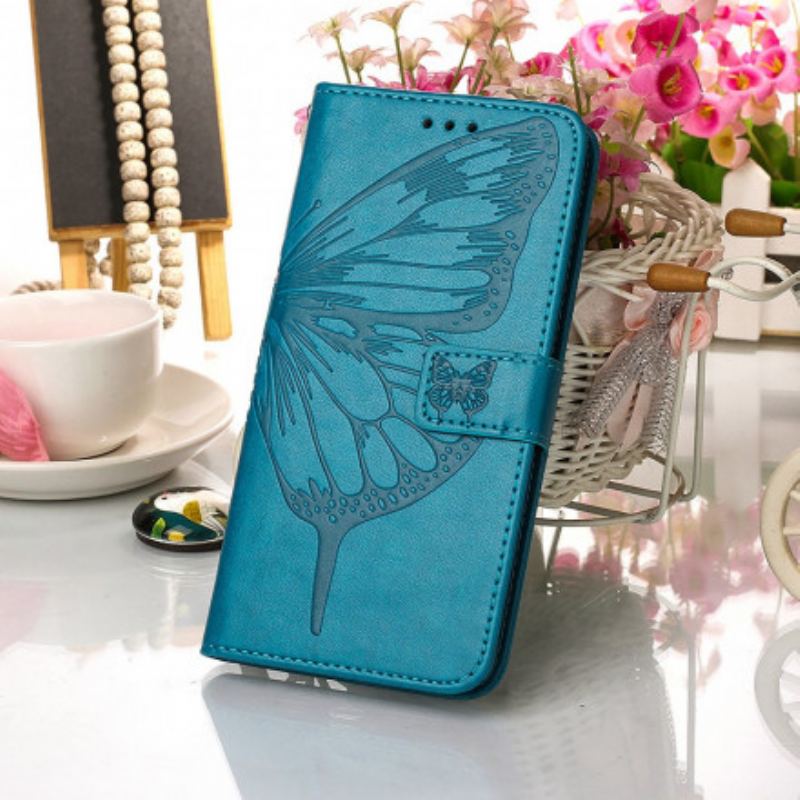 Housse Motorola Edge 20 Lite Papillon Design avec Lanière