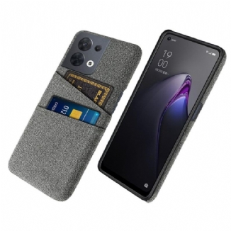 Coque Oppo Reno 8 Tissu Porte-Cartes