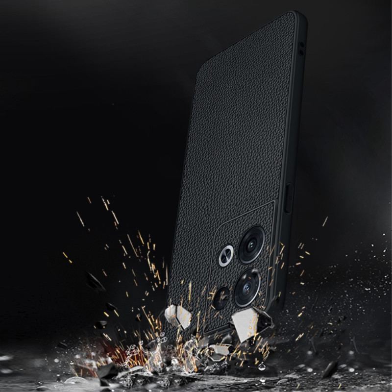 Coque Oppo Reno 8 Véritable Cuir Litchi