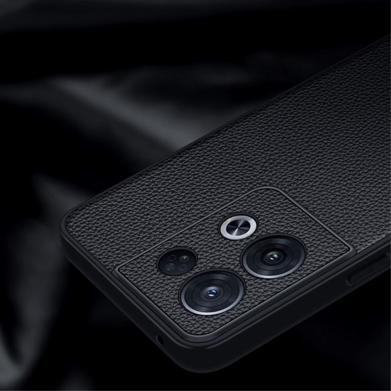 Coque Oppo Reno 8 Véritable Cuir Litchi