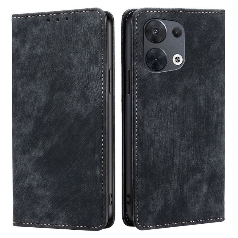 Flip Cover Oppo Reno 8 Simili Cuir Stylisé