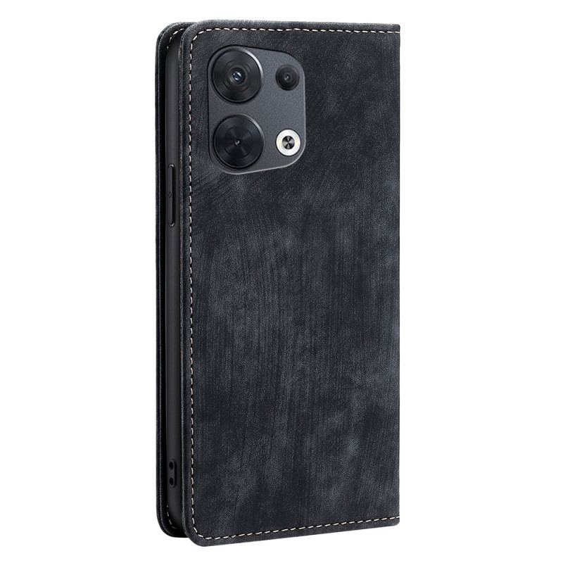 Flip Cover Oppo Reno 8 Simili Cuir Stylisé