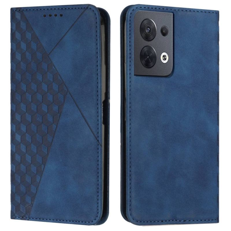 Flip Cover Oppo Reno 8 Style Cubique