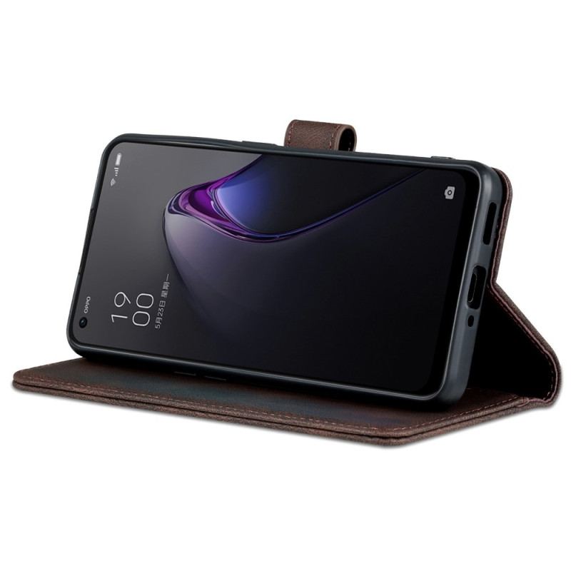 Housse Oppo Reno 8 Effet Cuir Vintage AZNS