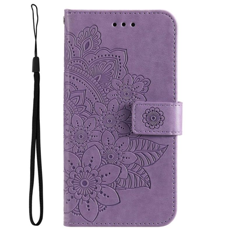 Housse Oppo Reno 8 Florale à Lanière