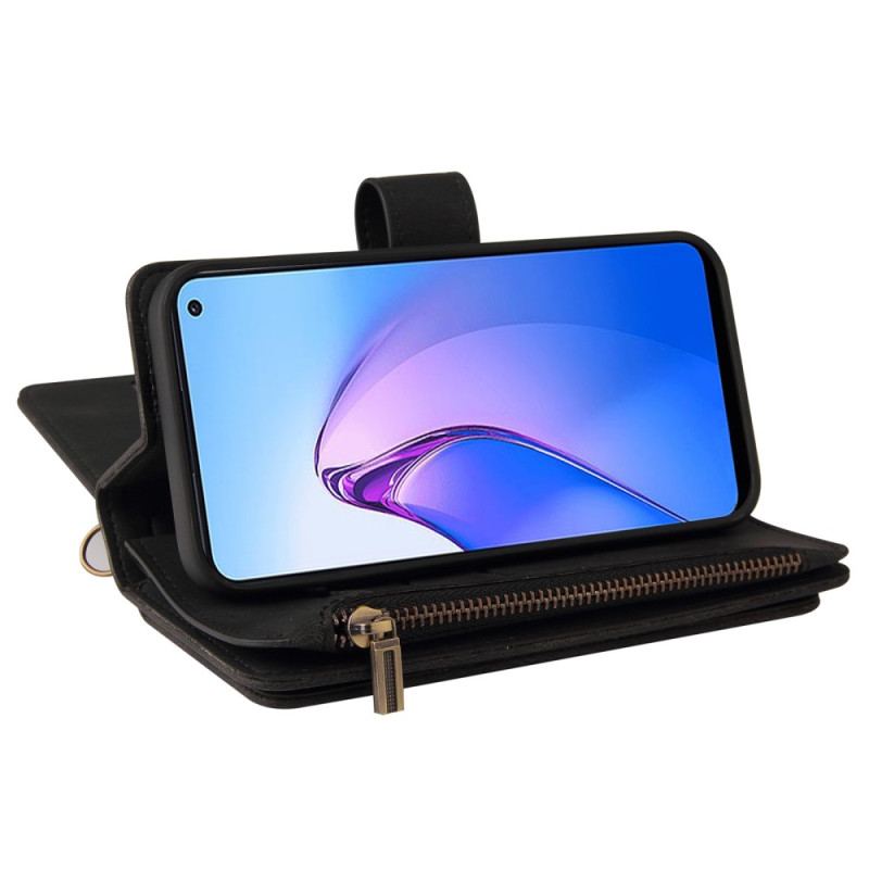 Housse Oppo Reno 8 Multi-Fonctions Porte-Cartes