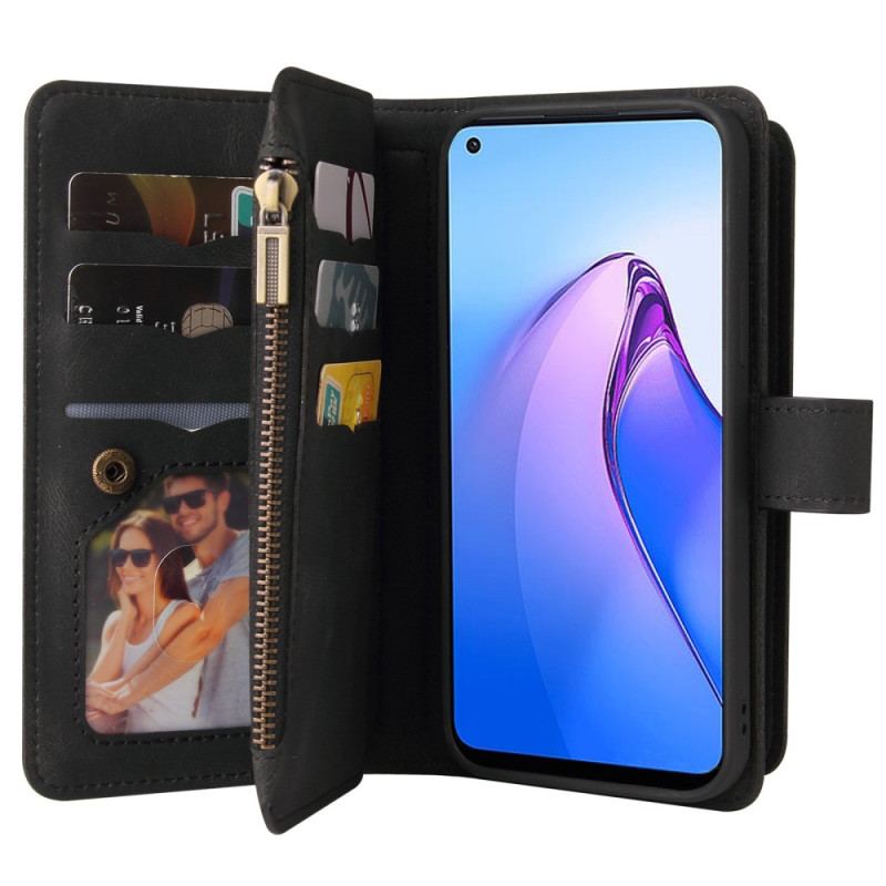 Housse Oppo Reno 8 Multi-Fonctions Porte-Cartes