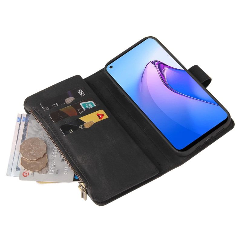 Housse Oppo Reno 8 Multi-Fonctions Porte-Cartes