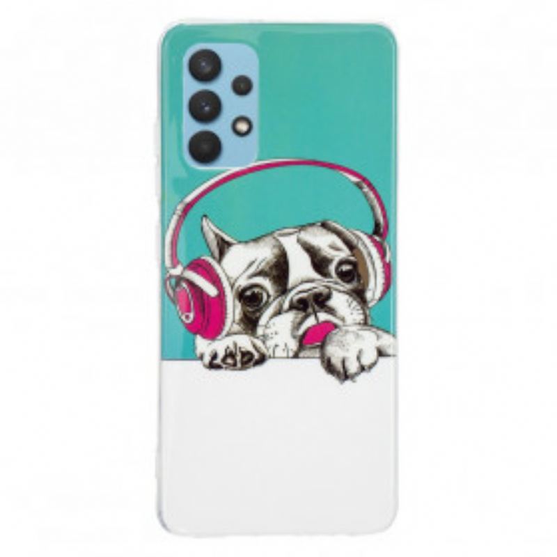 Coque Samsung Galaxy A32 4G Chien Fluorescente