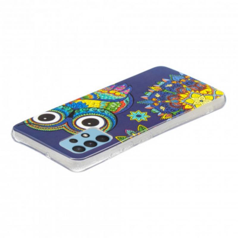 Coque Samsung Galaxy A32 4G Hibou Mandala Fluorescente