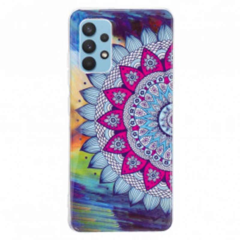 Coque Samsung Galaxy A32 4G Mandala Coloré Fluorescente